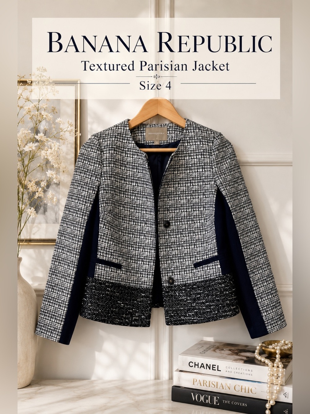 Banana Republic Textured Parisian Jacket Size 4